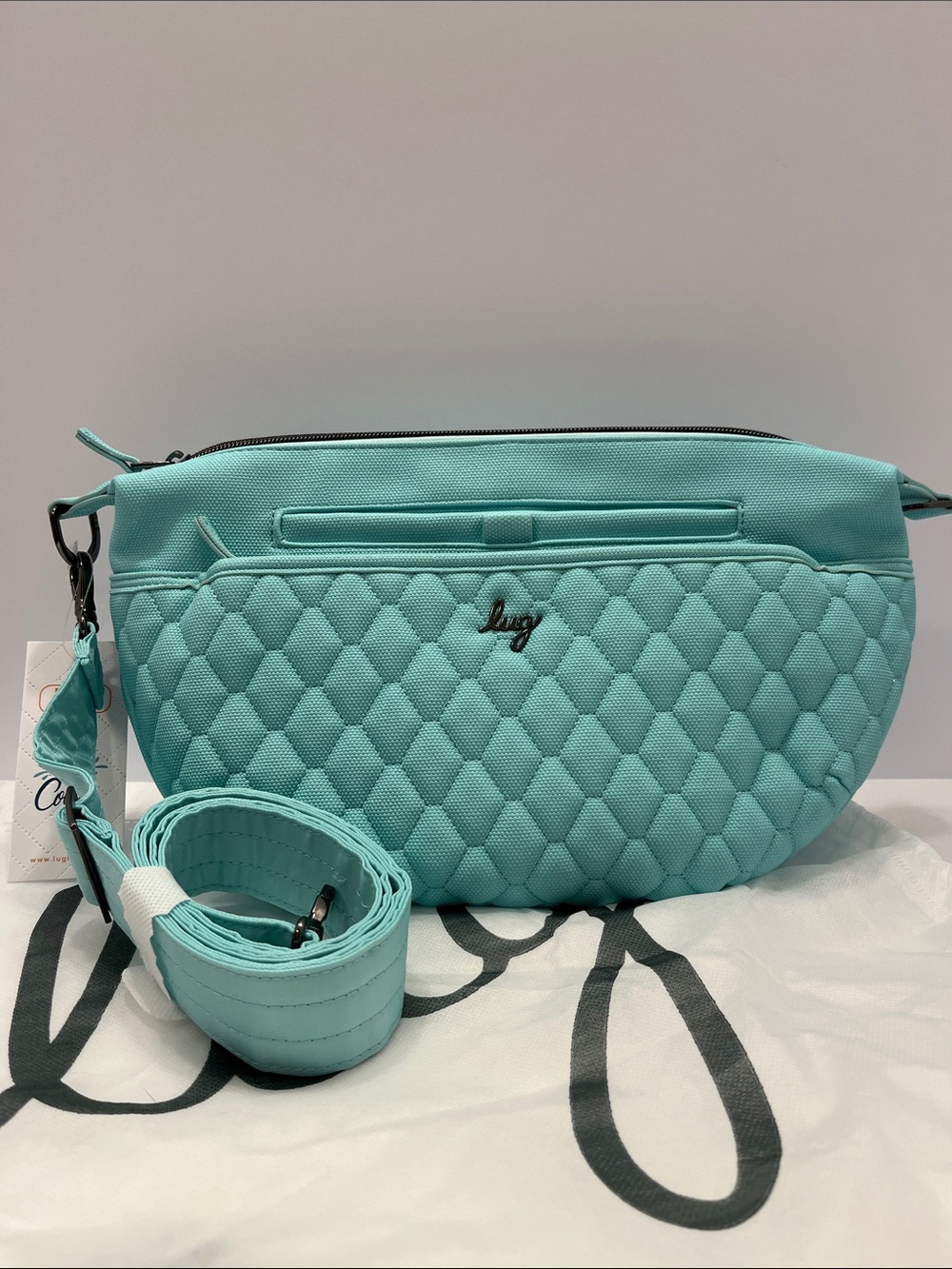 LUG - Bolero Matte Luxe VL Crossbody Bag in Aquamarine